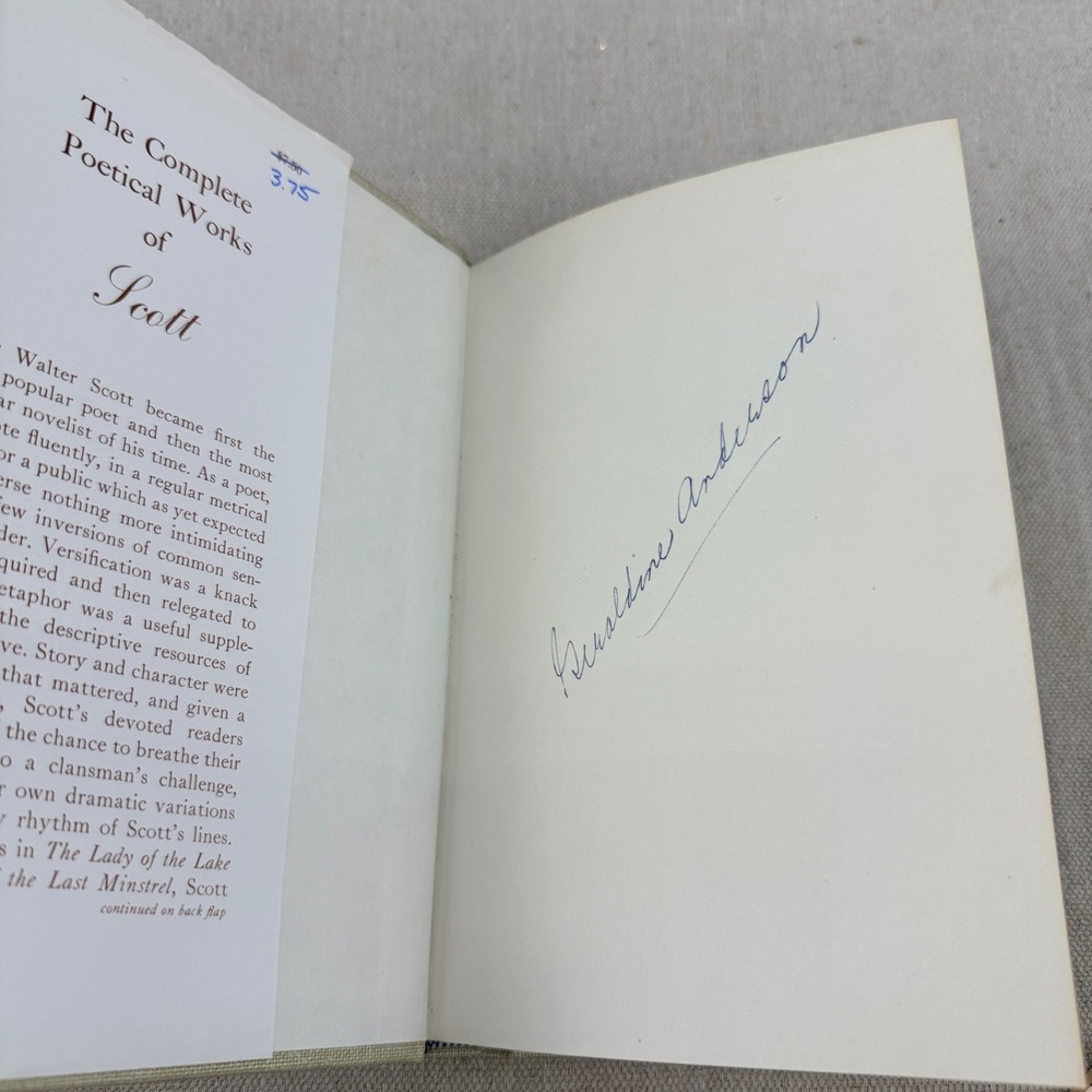 Vintage 1900 Complete Poetical Works Sir Walter Scott‎ Cambridge Edition DJ - Picture 4 of 12